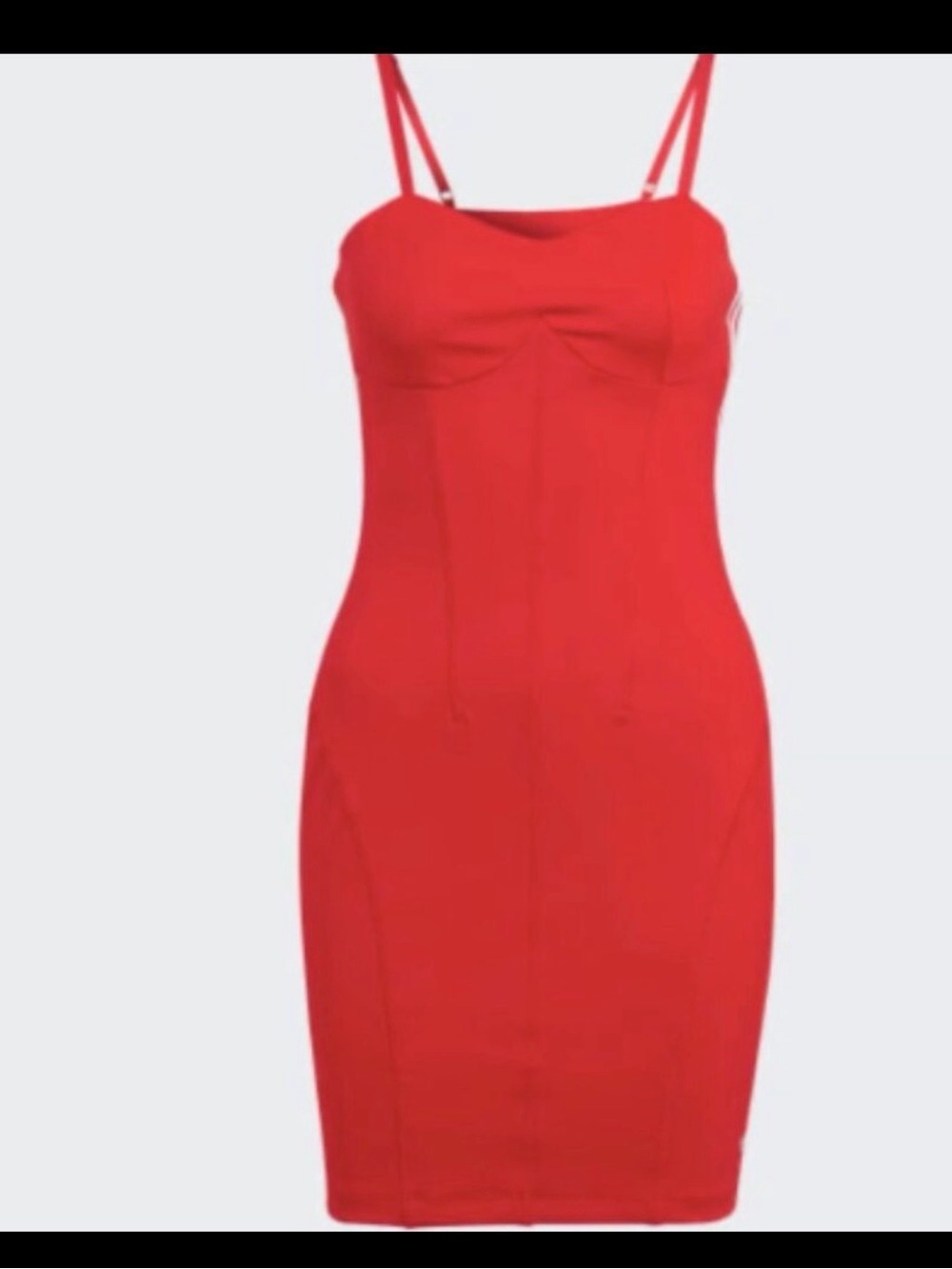 NWT Adidas Centre Stage Red Corset Mini Dress S - Picture 6 of 10